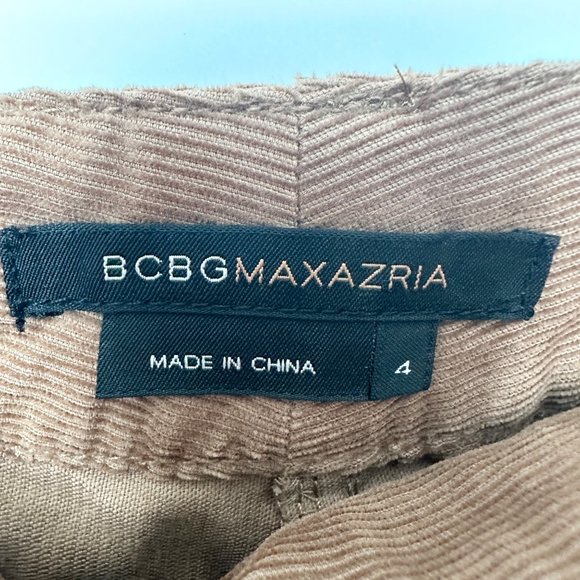 BCBGMaxazria Corduroy Pants 4 Brown Low Rise Boot Cut Bohemian Womens - Picture 6 of 13